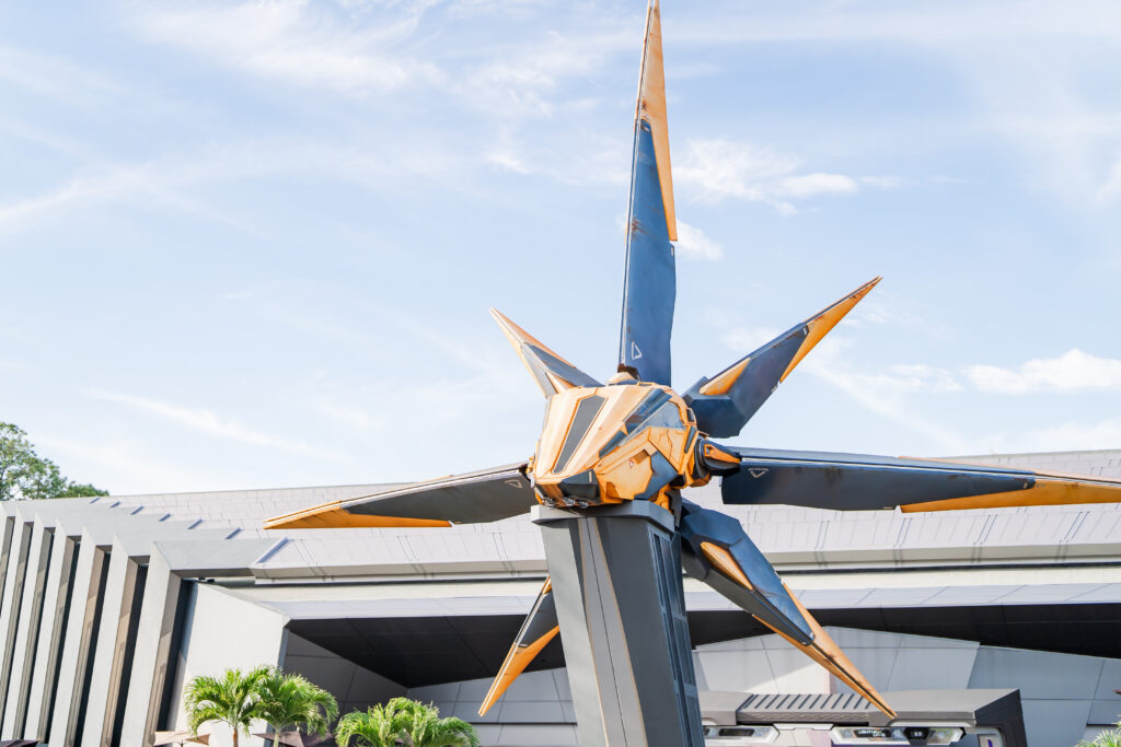 guardians-epcot-park-vip-tours Guardians of the Galaxy spaceship in front of attraction